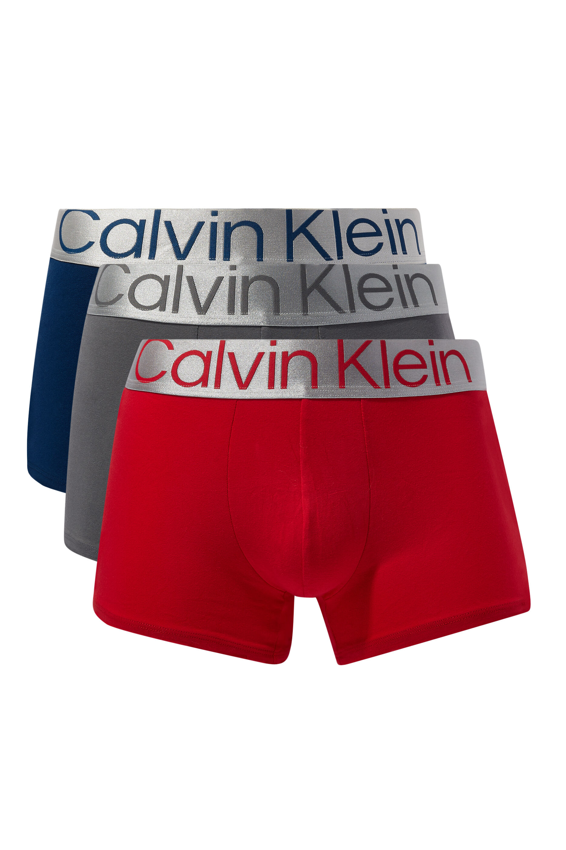 Buy Calvin Klein Reconsidered Steel Cotton Boxer Briefs Pack of 3